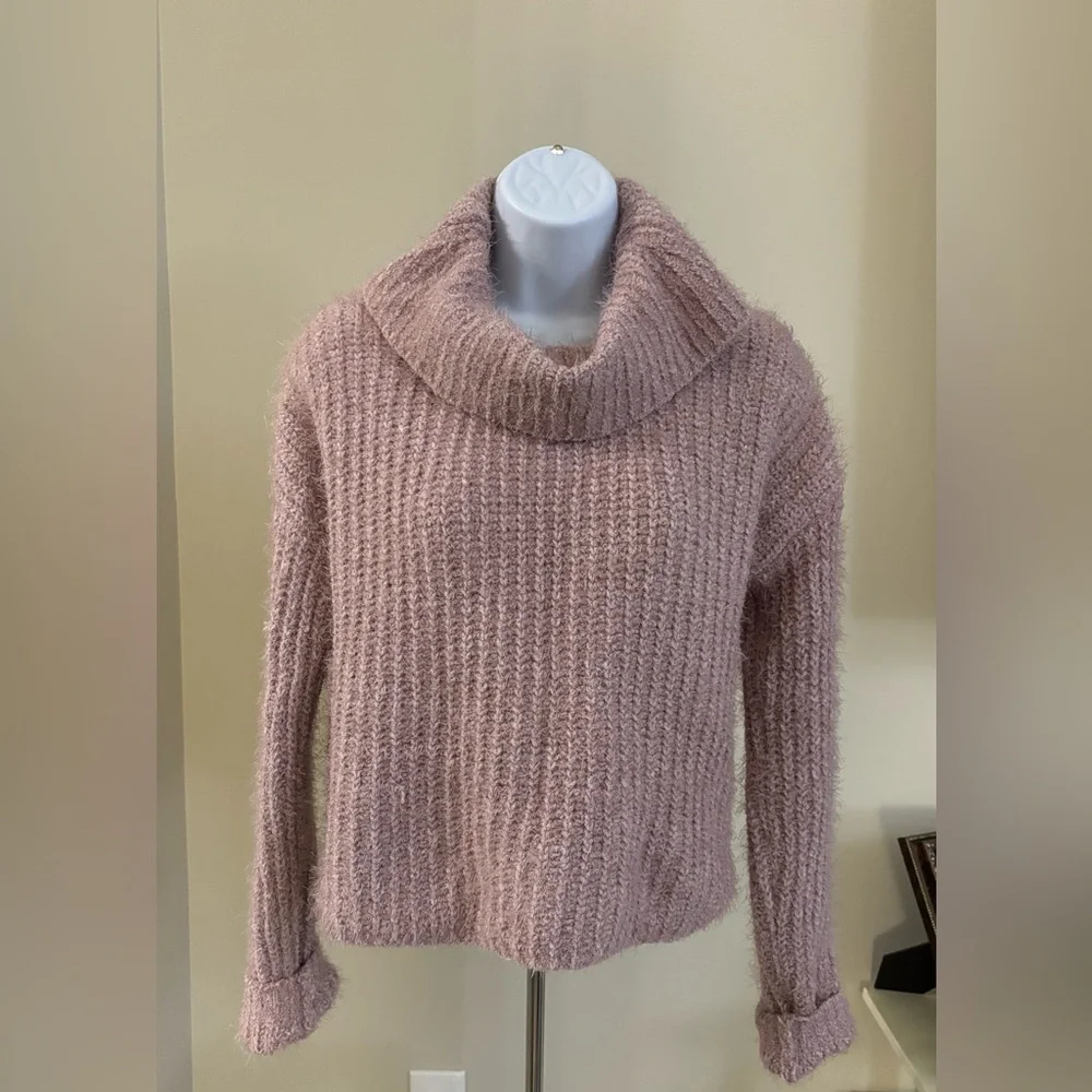 Hippie Rose Women's Turtleneck Sweater - Mauve - Picture 2 of 4